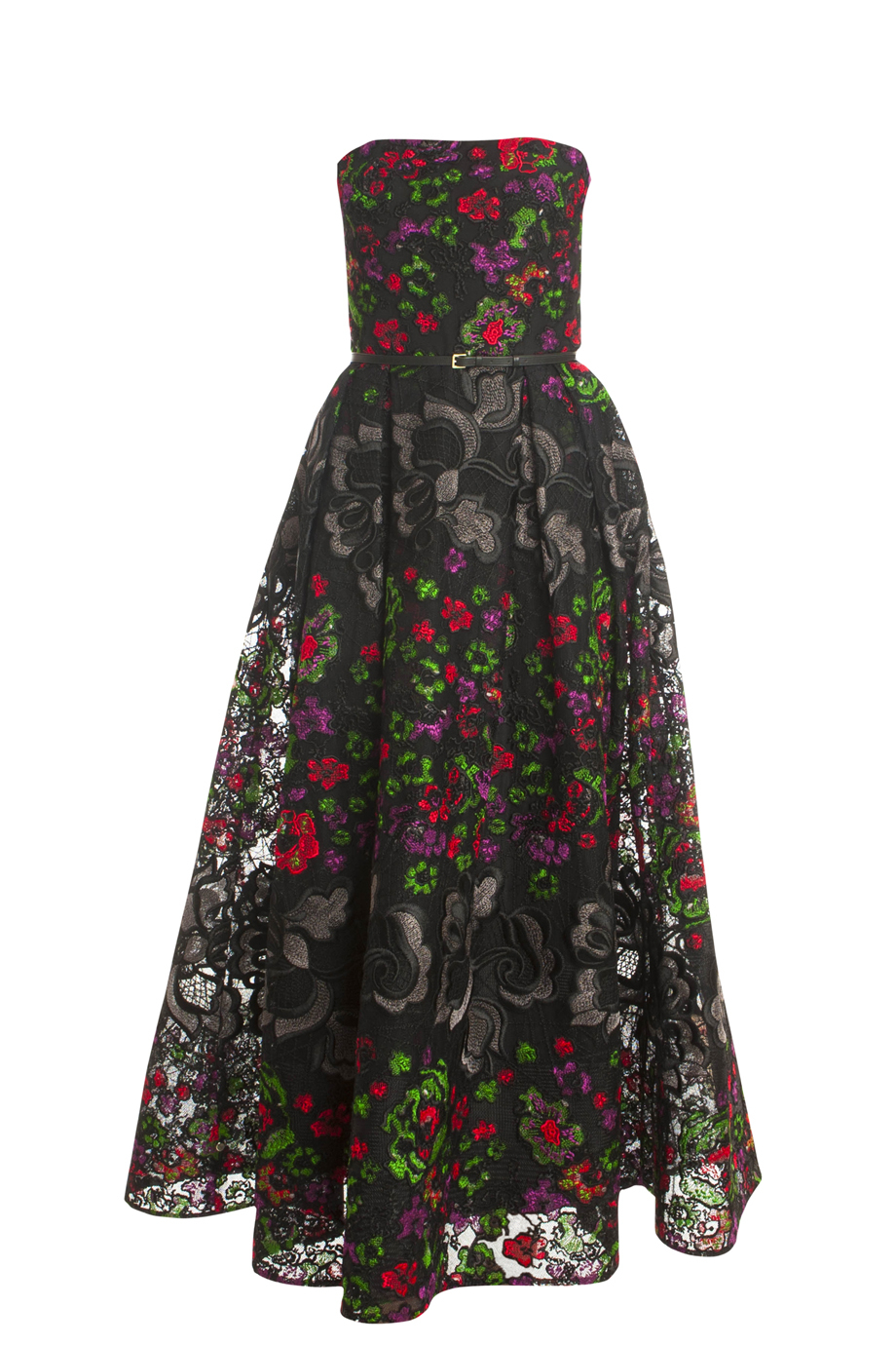 Lyst - Elie Saab Embroidered Floral Gown in Black