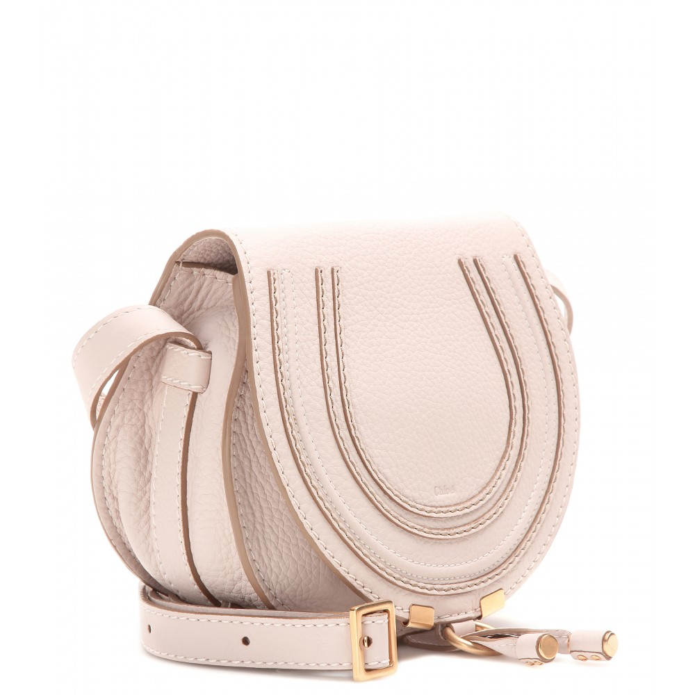 chloe knockoffs - Chlo Marcie Small Leather Shoulder Bag in Pink (abstract white ...