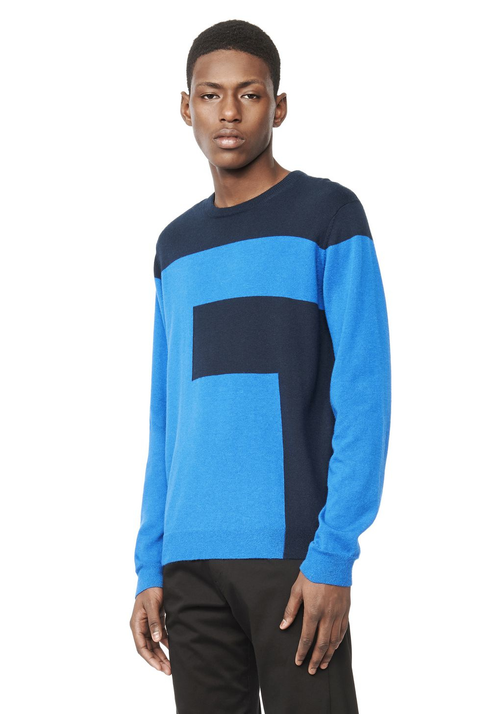 Lyst - Alexander Wang Logo Intarsia Sweater in Blue for Men