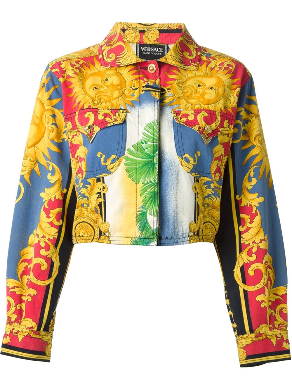 Versace Sun Baroque Print Jacket in Multicolor (multicolour) | Lyst