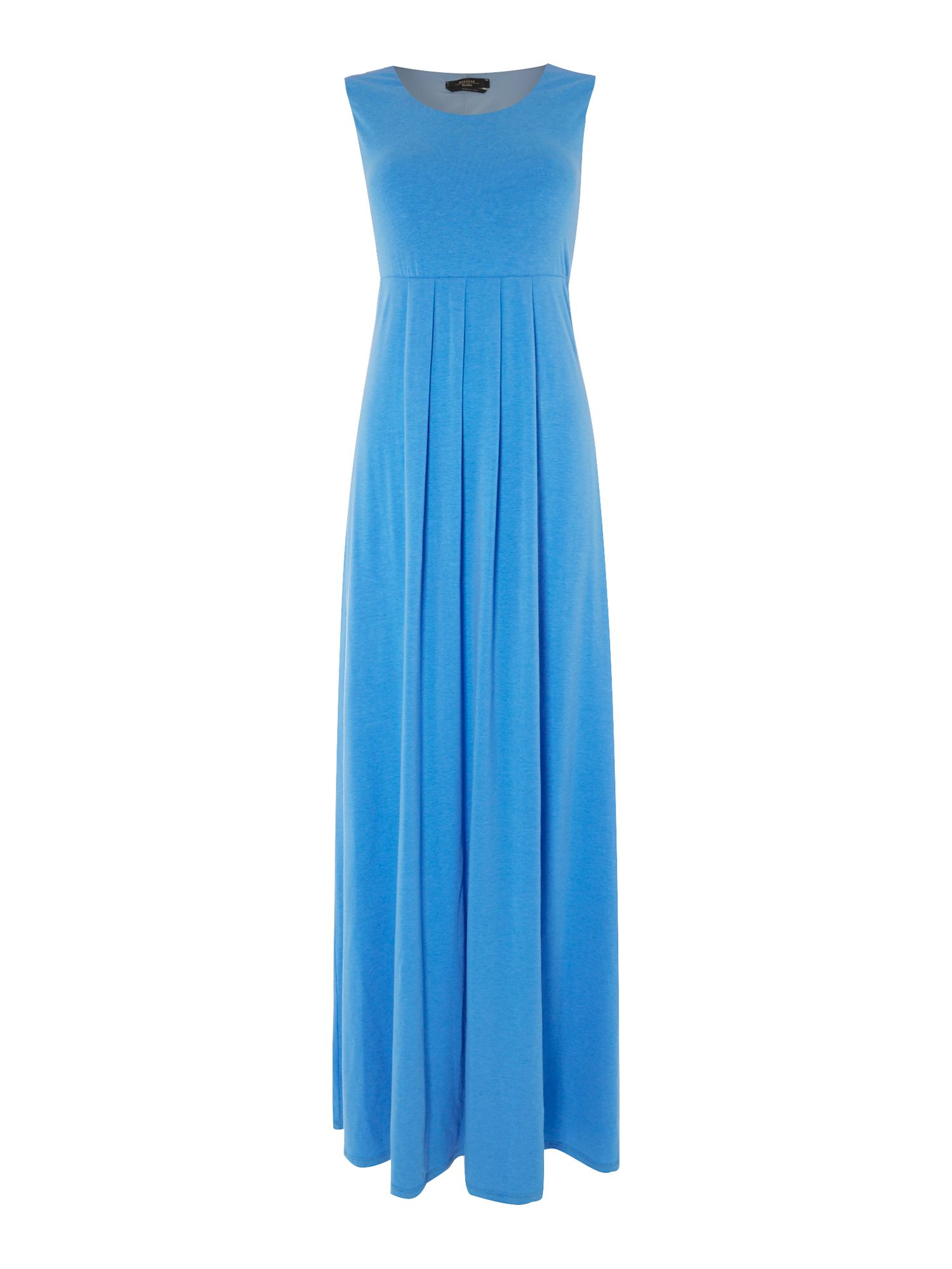 Max mara Malaga Sleeveless Maxi Dress in Blue | Lyst