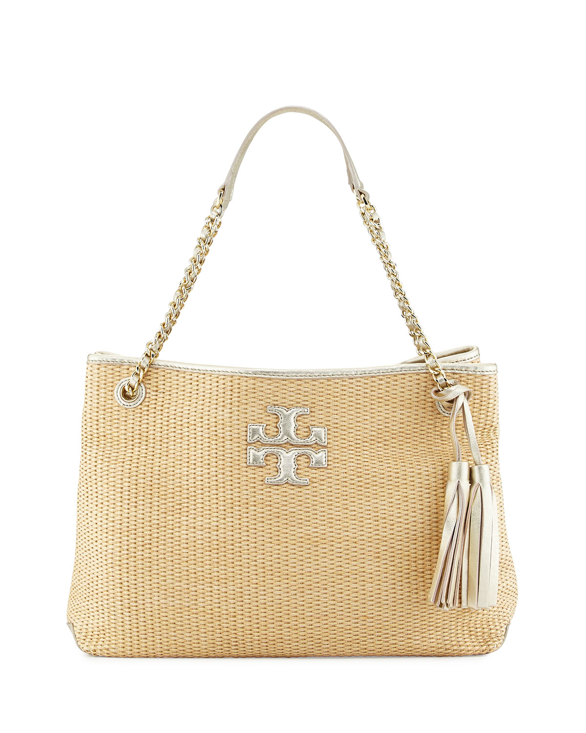 Tory Burch Bags | Tory Burch Thea Woven Mini Slouchy Satchel | Color: Black/Gold | Size: Os | 8dsandy's Closet