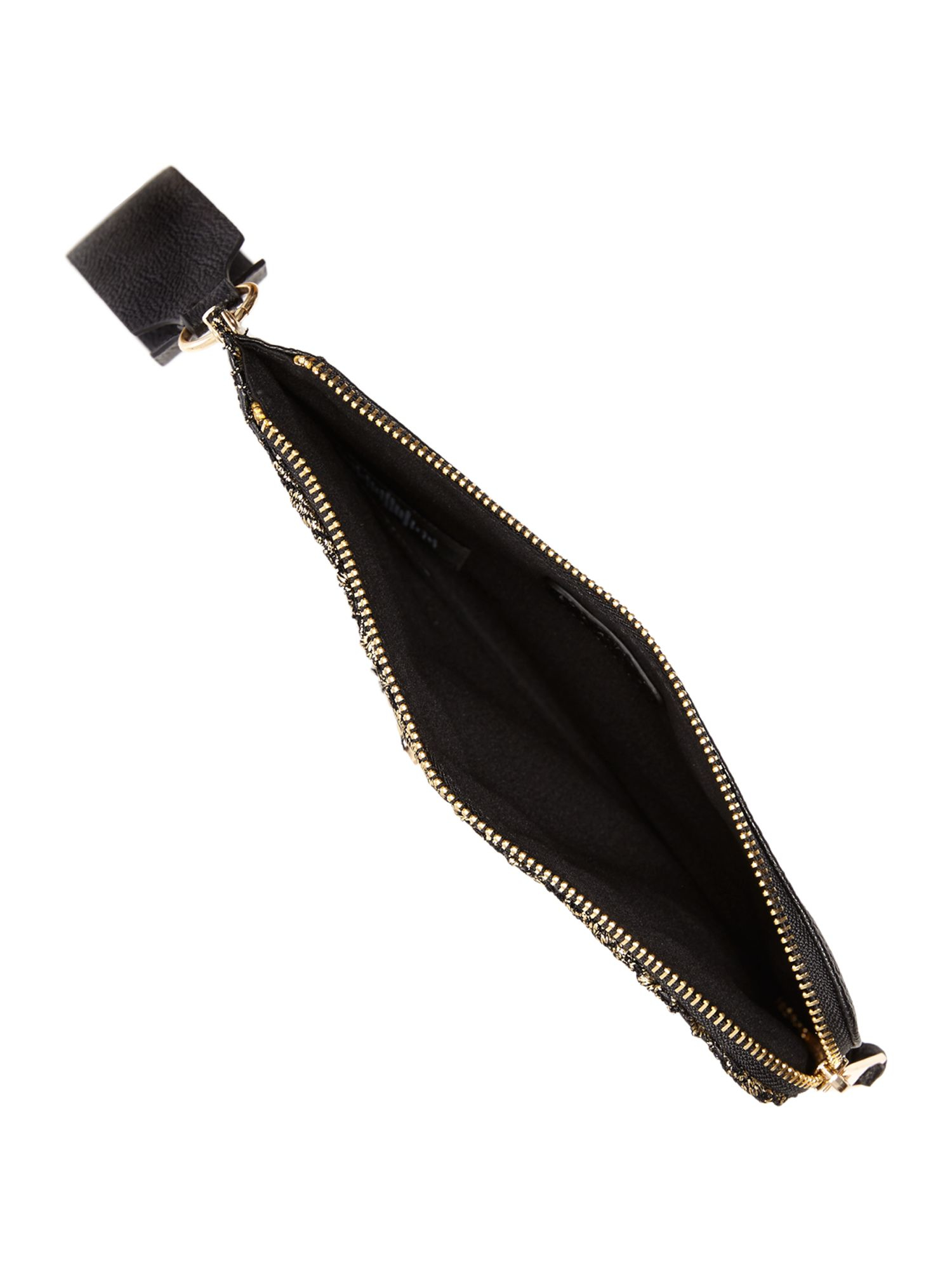 black and gold clutch bags uk