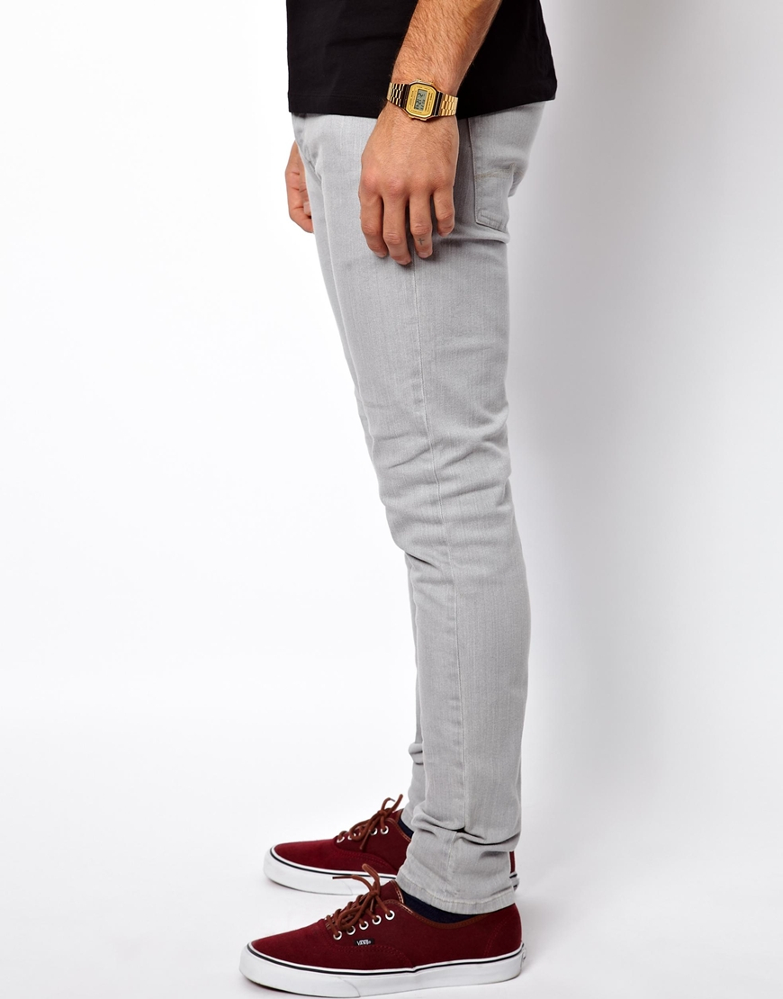 gray skinny jeans mens