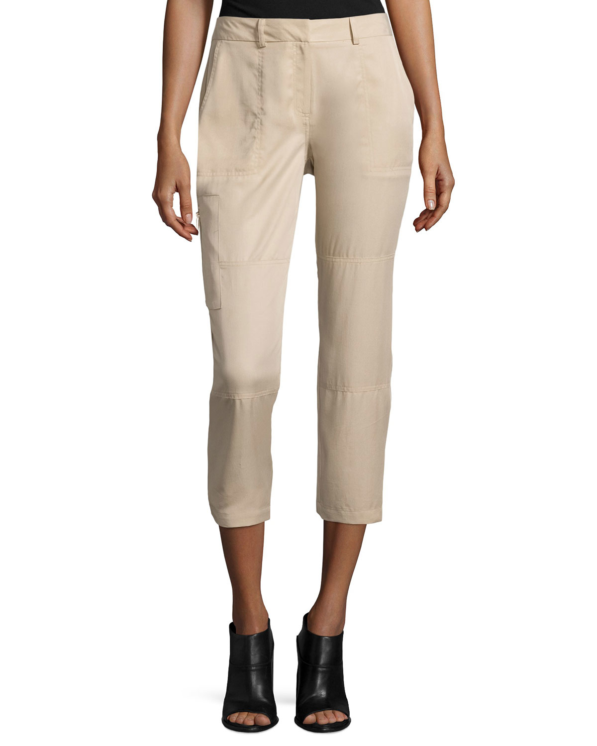 Lyst - Vince Camuto Slim-leg Cropped Cargo Pants in Gray