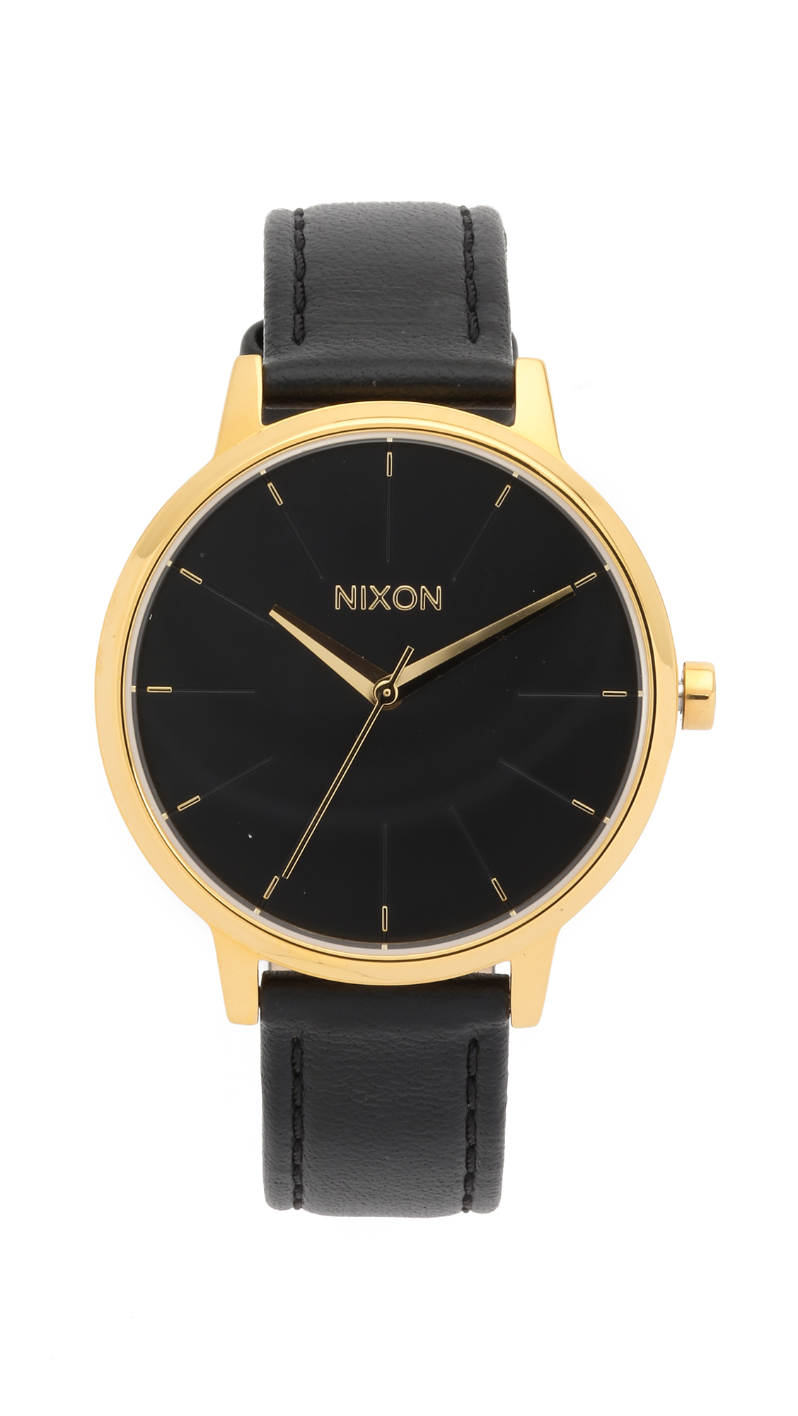 Nixon Kensington Watch With Leather Strap in Metallic | Lyst