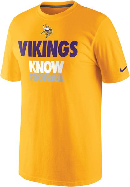 Nike Nfl Vikings Know Football T-shirt in Yellow for Men (GOLD) | Lyst