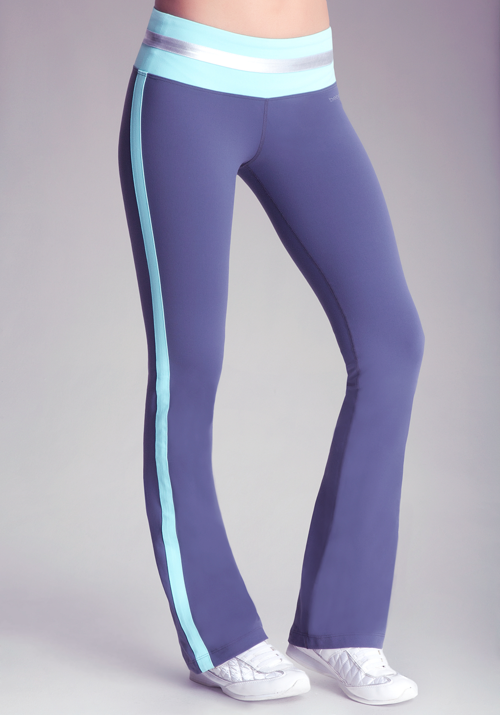 Lyst Bebe Colorblock Workout Pants in Blue