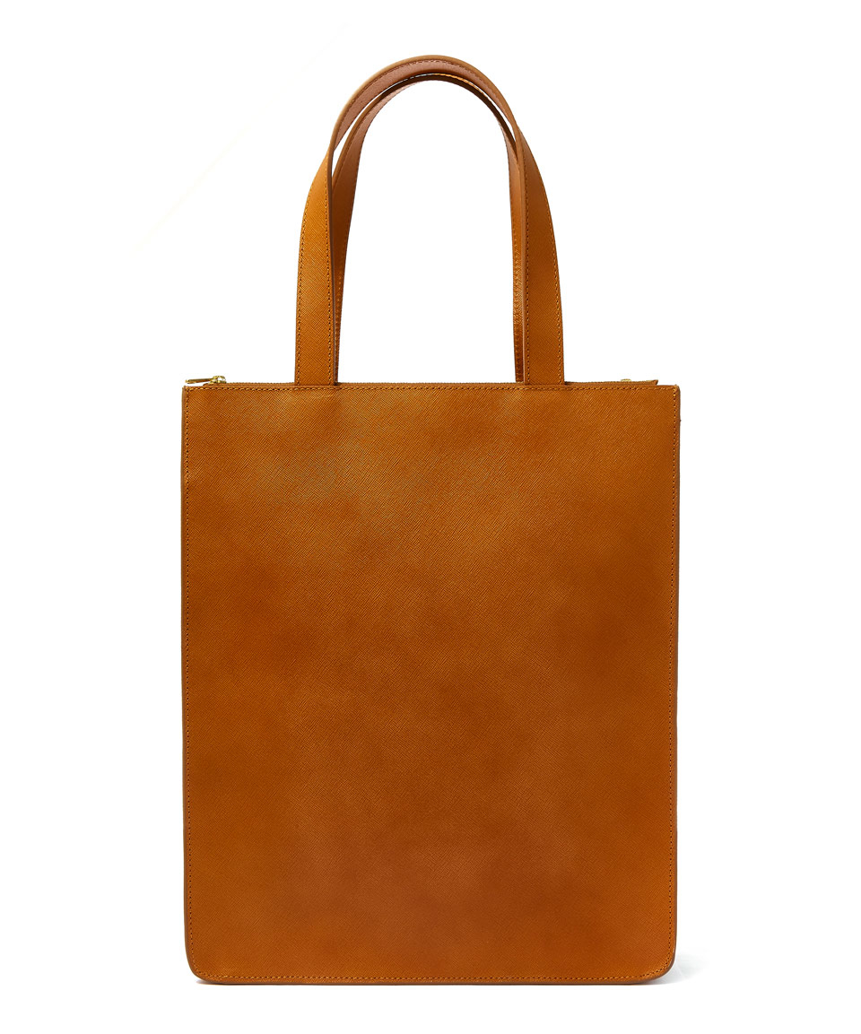 Lyst - A.P.C. Camel Leather Tote Bag in Orange