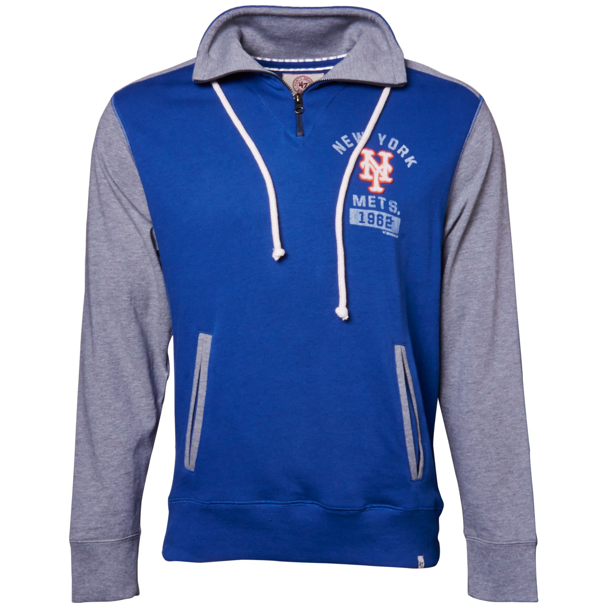 47 Brand Men'S New York Mets Half-Zip Pullover in Blue for Men (Gray ...