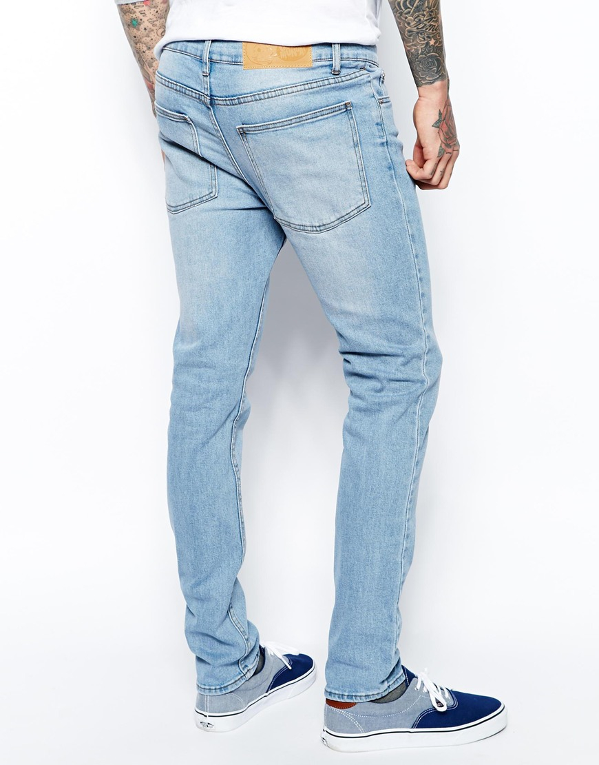 Cheap monday Tight Jeans Skinny Fit In Stonewash Blue in Blue for Men ...