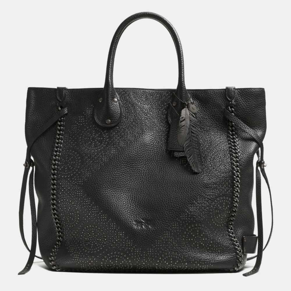 Coach Rogue Leather Tote Bag in Black | Lyst