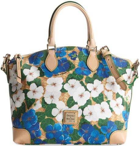 Dooney & Bourke Flowers Satchel in Blue | Lyst