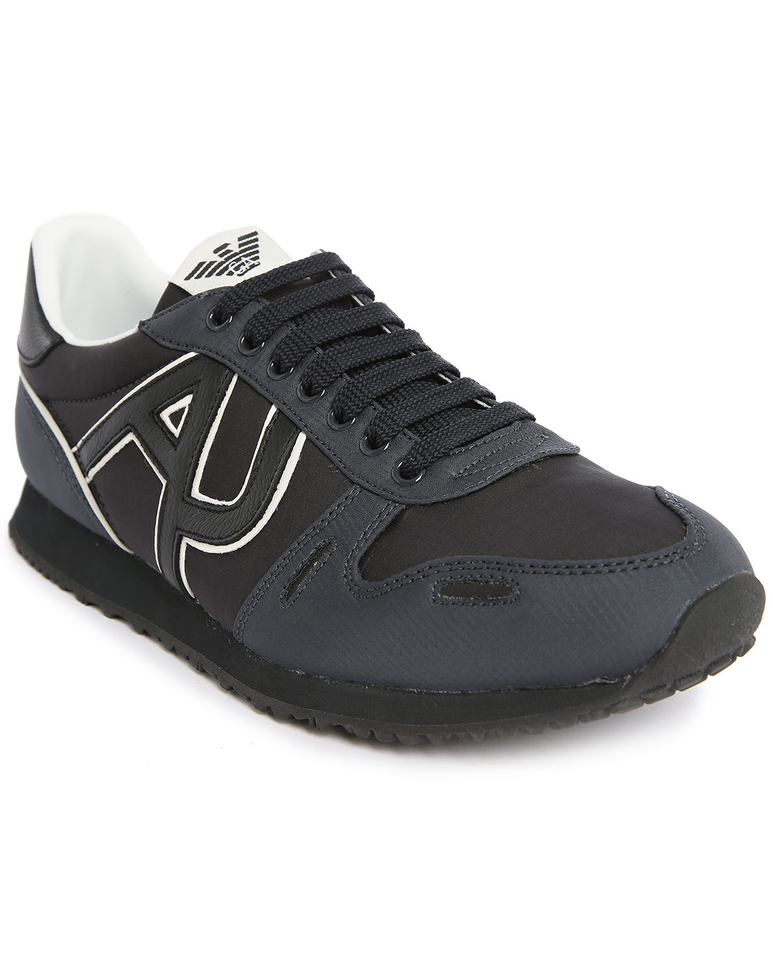 Armani jeans Black Aj Logo Sneakers in Black for Men Lyst