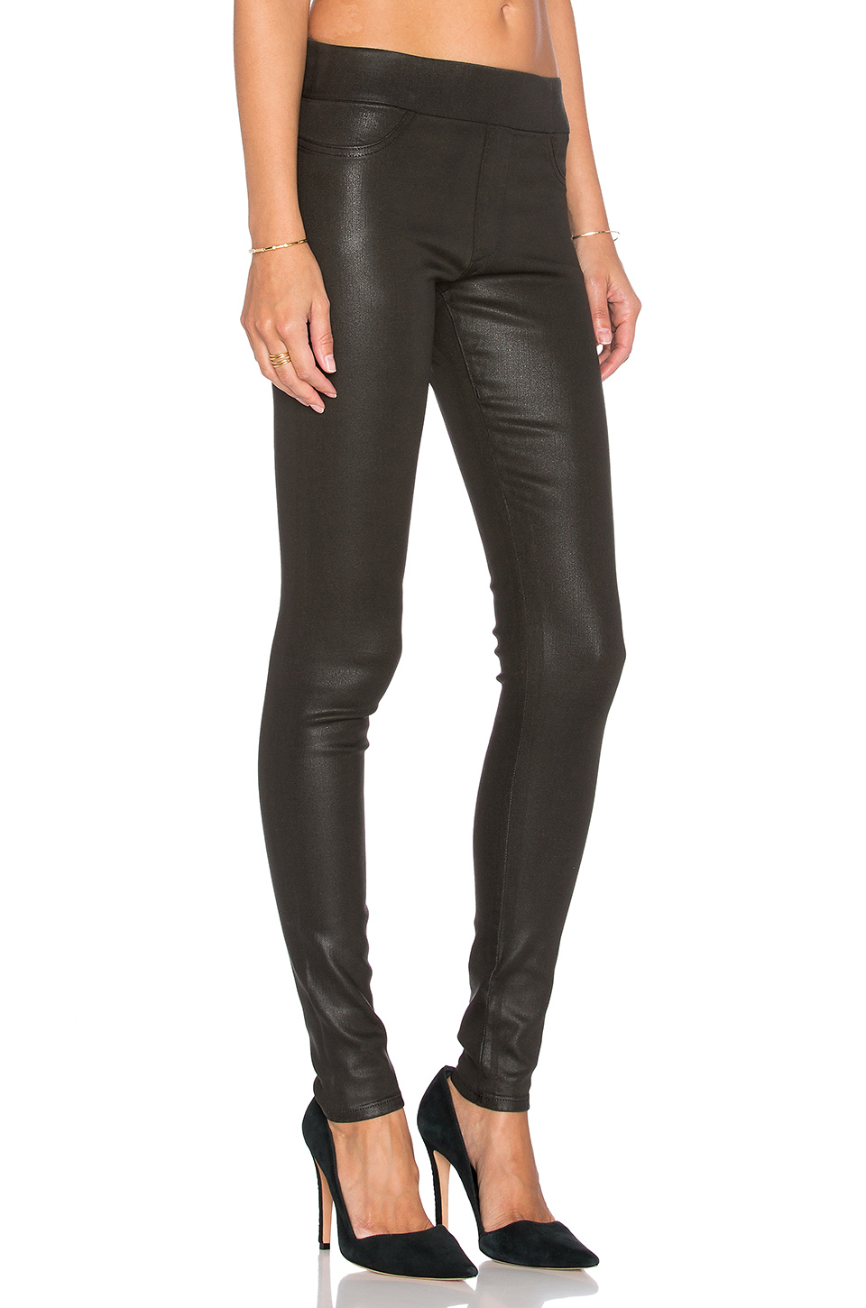 twiggy slip on legging in green lyst twiggy slip on legging in green lyst