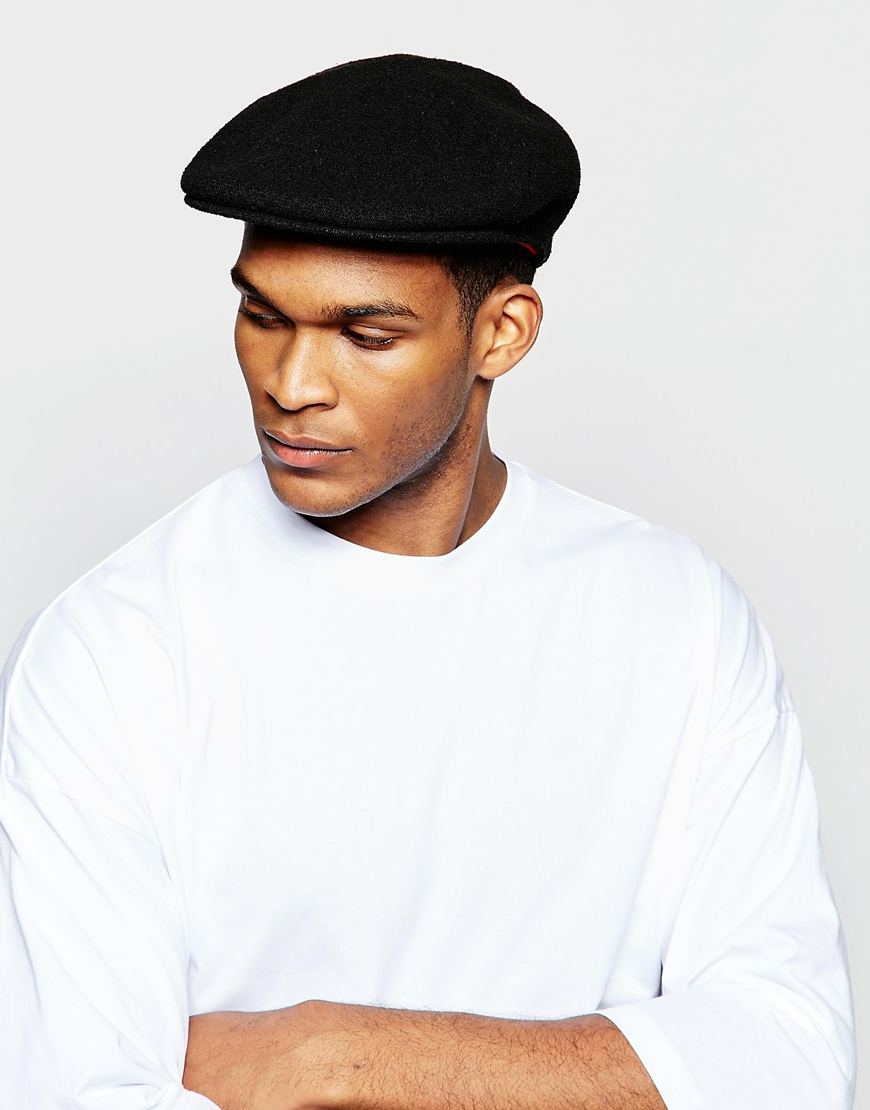 Lyst Kangol Bermuda 504 Flat Cap in Black for Men