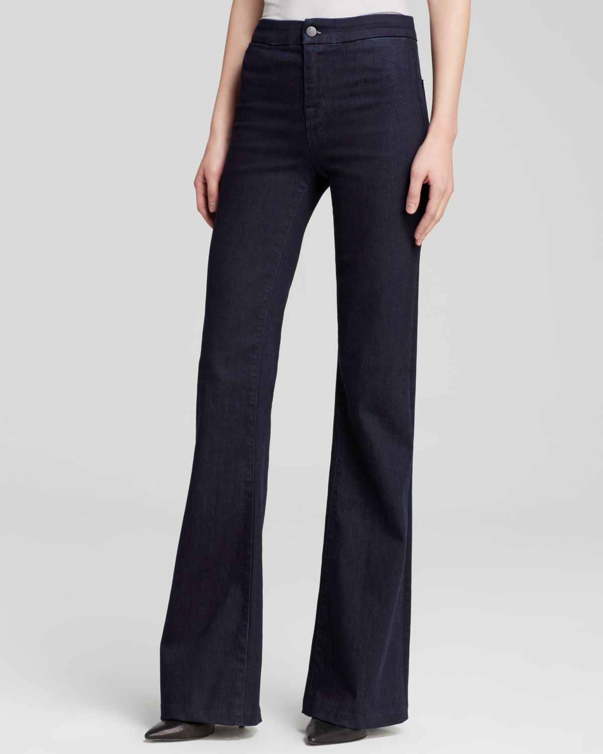 J Brand Tailored High Rise Flare Jeans In Inkwell in Black (Inkwell) | Lyst