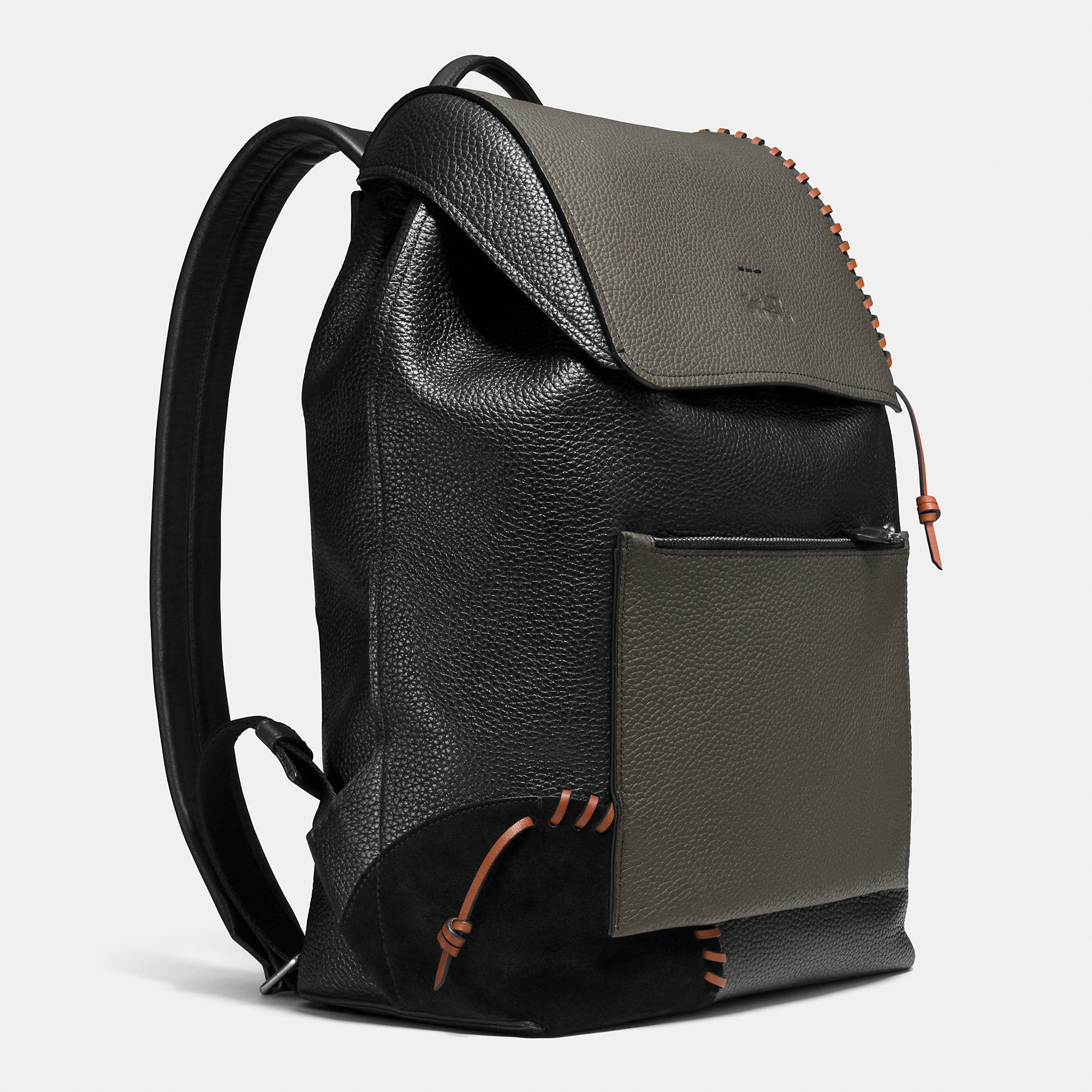 Coach X Details Rip And Repair Manhattan Backpack In Leather in Black for Men | Lyst