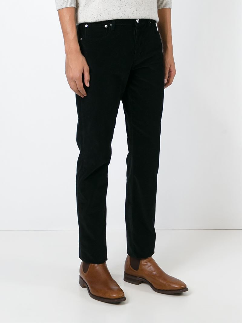 men's black corduroy pants