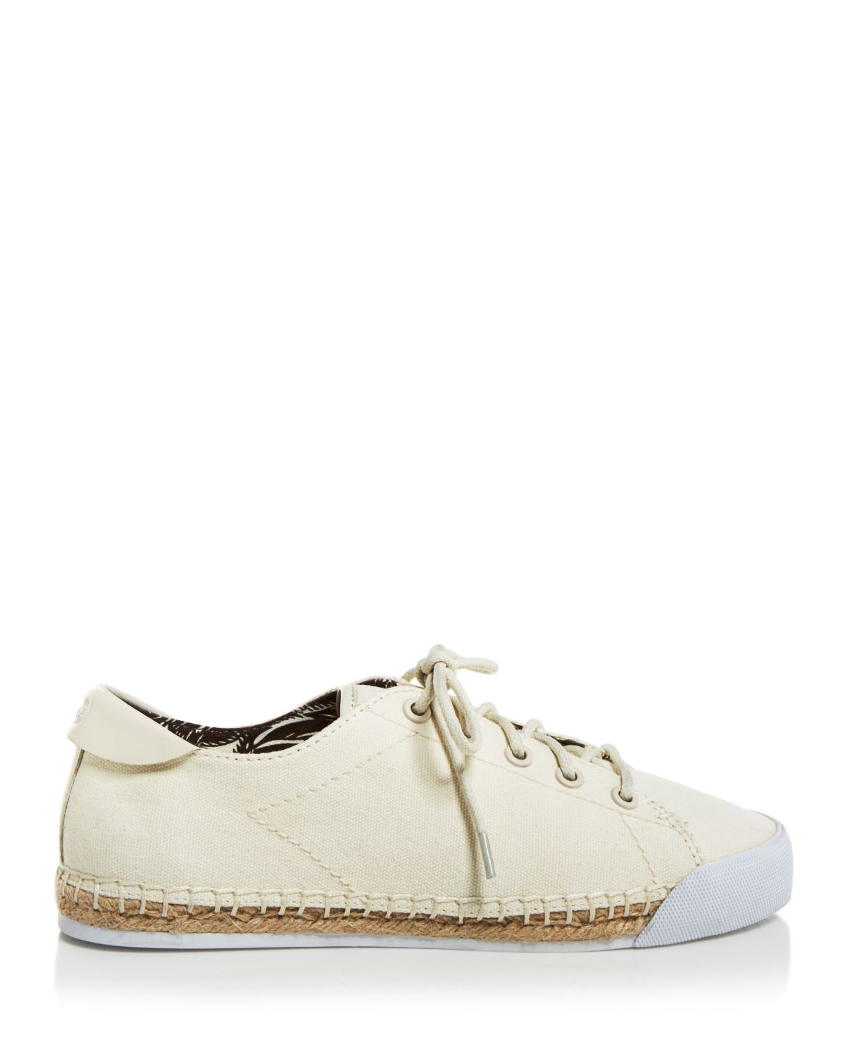 Lyst - Tory Burch Flat Lace Up Sneakers - Espadrille in White