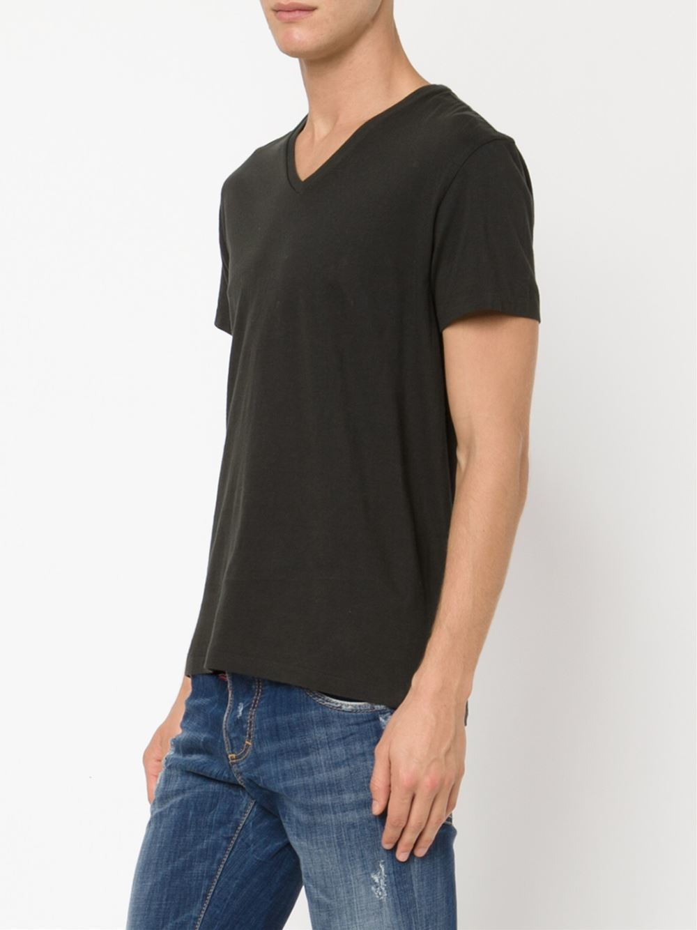 Rrl V-neck T-shirt in Black for Men - Lyst