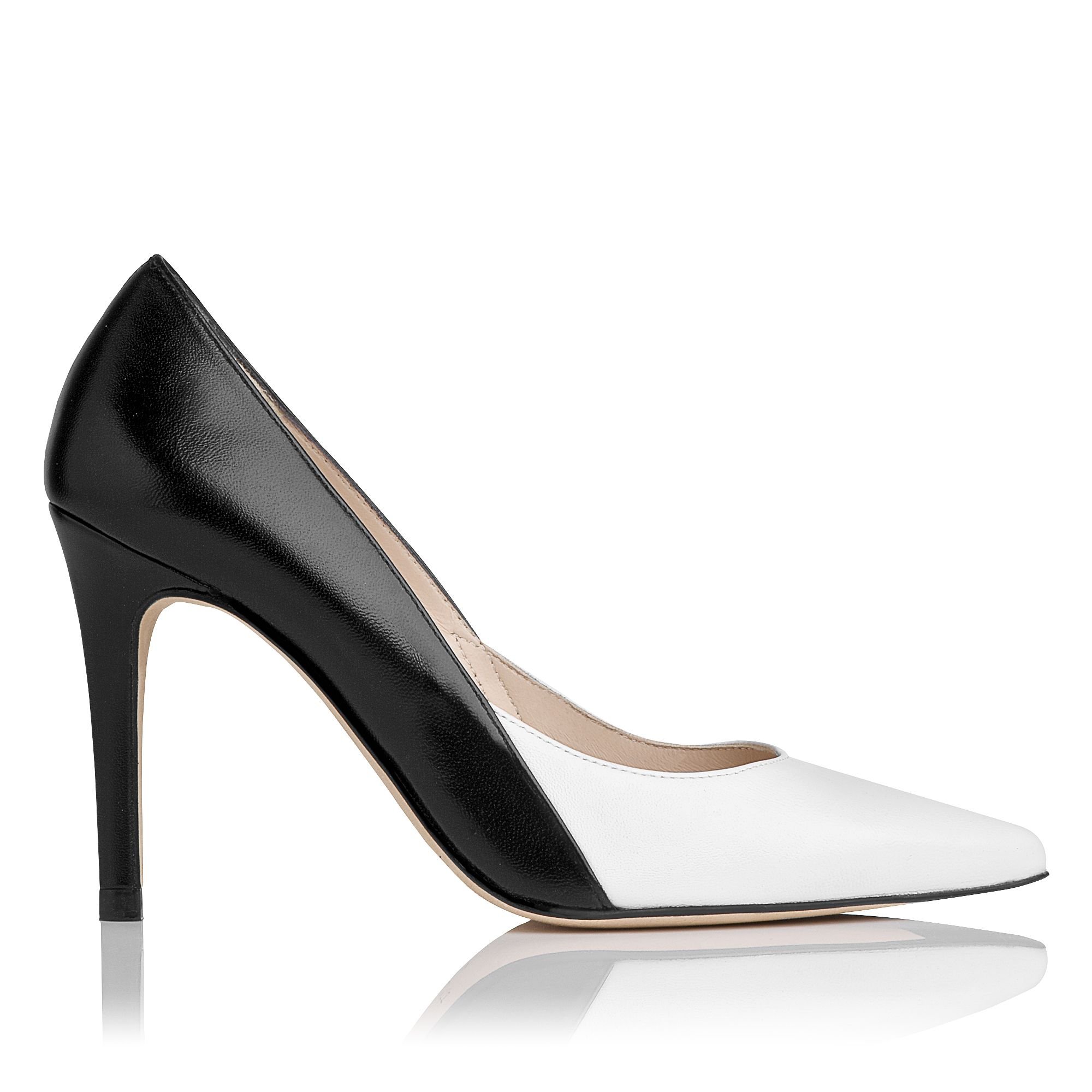 L.k.bennett Jennie Leather Stiletto Point Court Shoes in White | Lyst