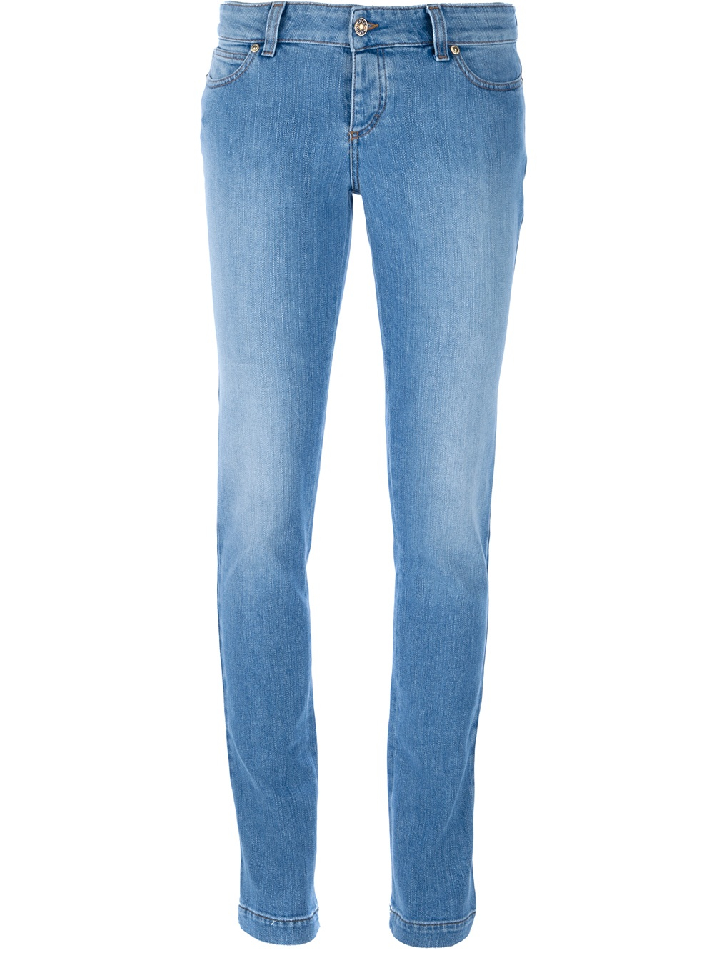 Gucci Floral Print Jeans in Blue - Lyst