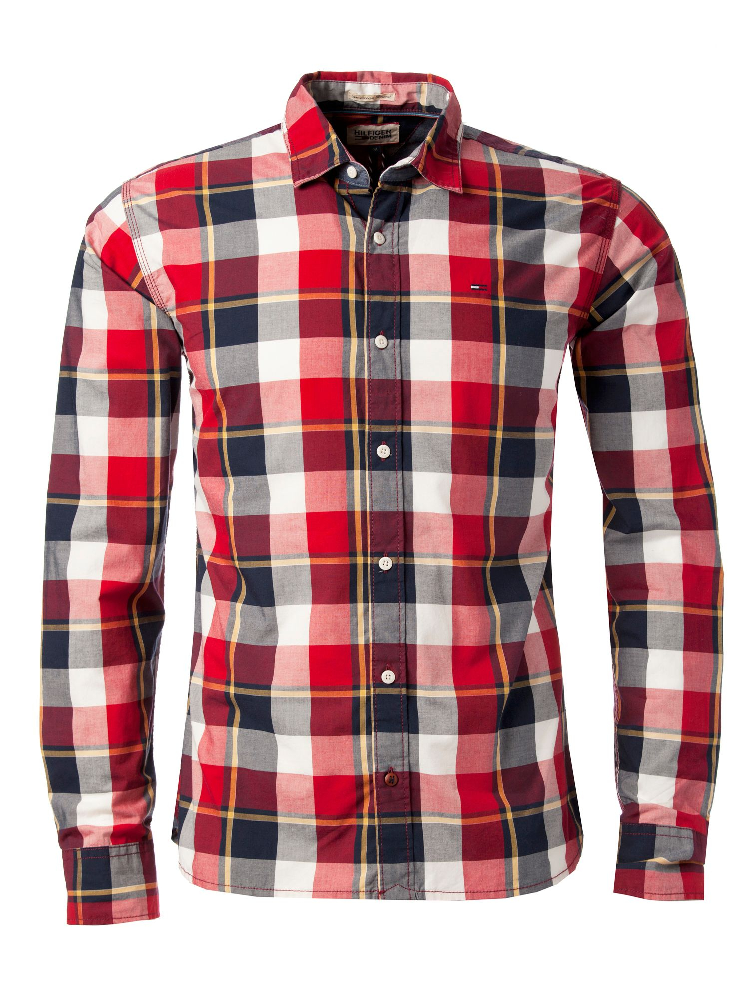 tommy hilfiger red shirt men