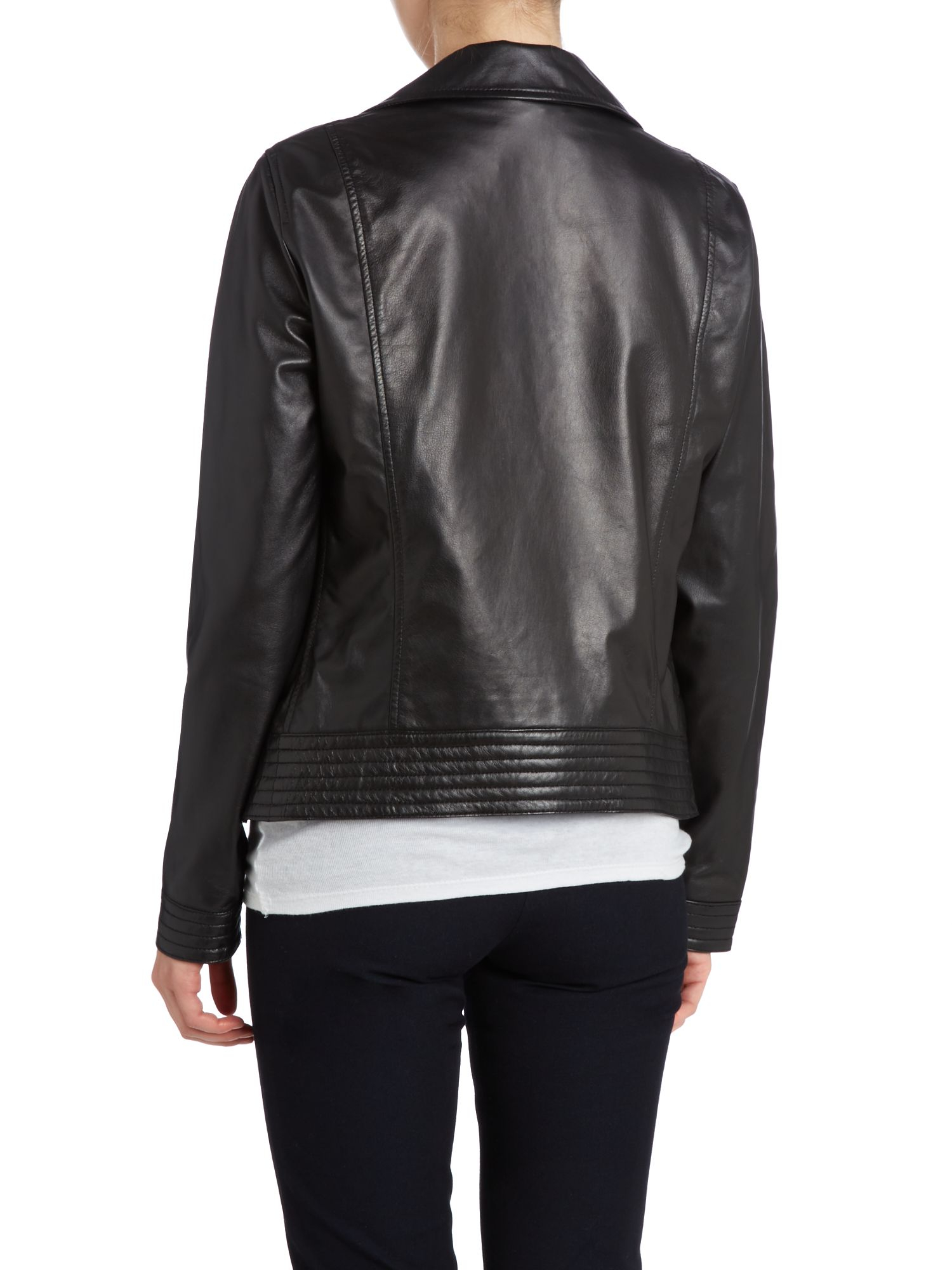 Love Moschino Leather Biker Jacket In Black Lyst Gallery