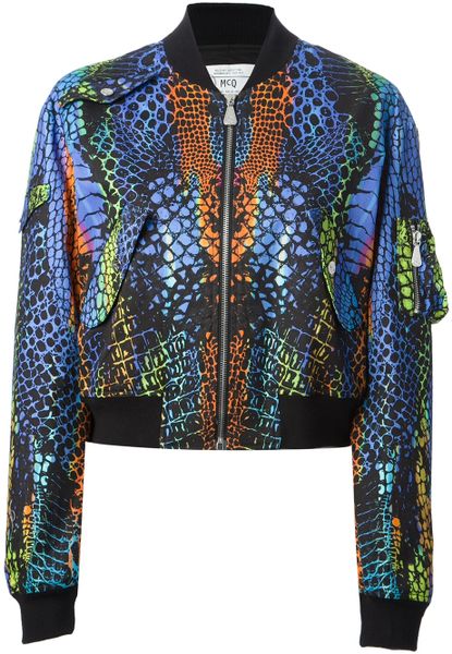 Mcq By Alexander Mcqueen Bomber Jacket in Multicolor (multicolour) | Lyst
