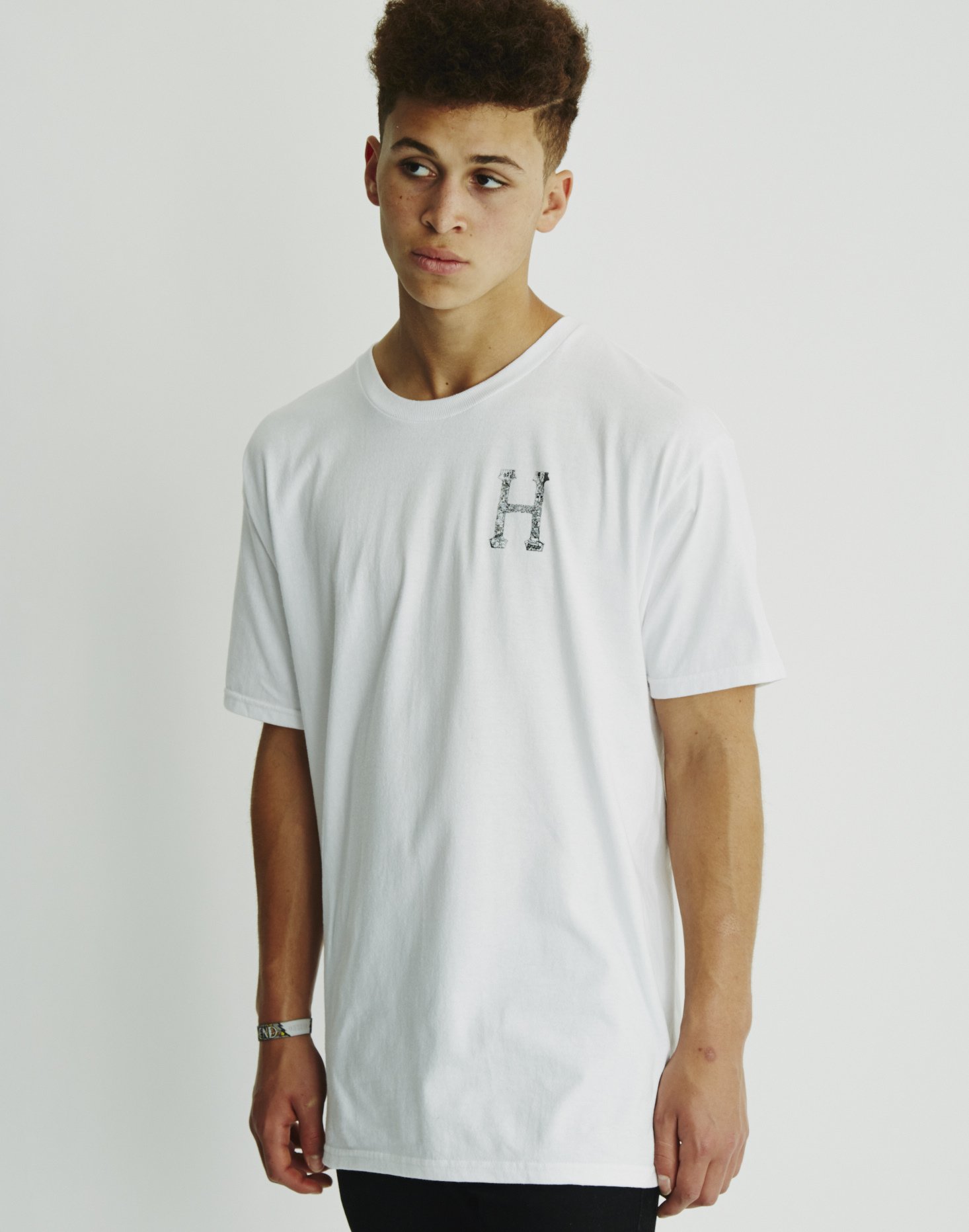 huf white tshirt