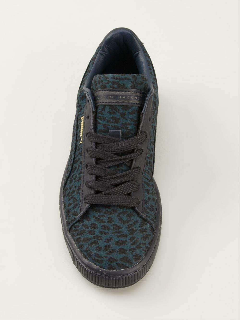 blue on blue sneakers leopard