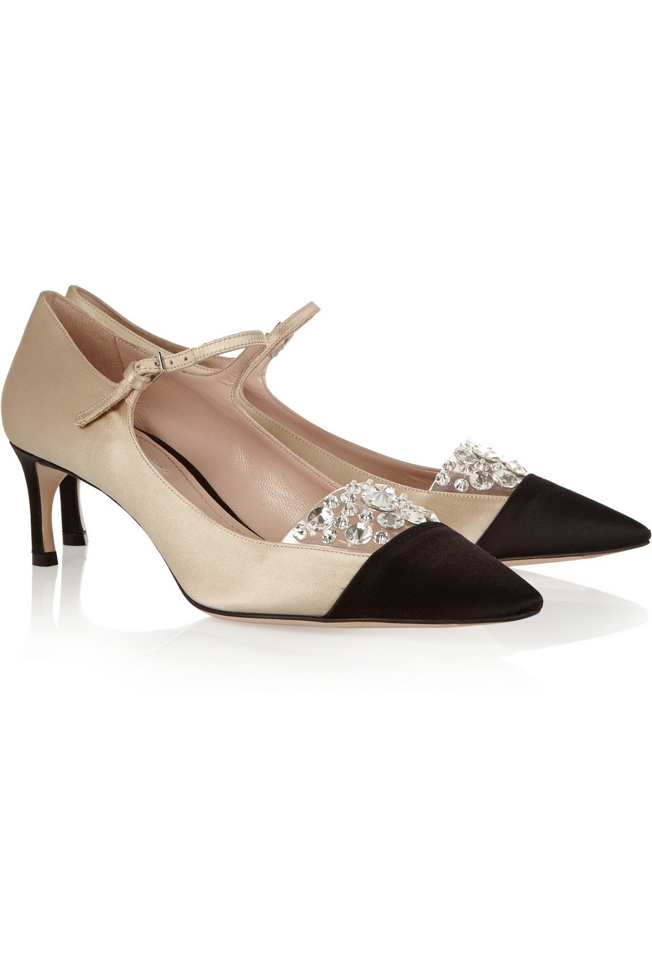 miu miu satin heels
