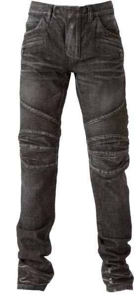 Balmain Biker Skinny Jeans in Black for Men | Lyst