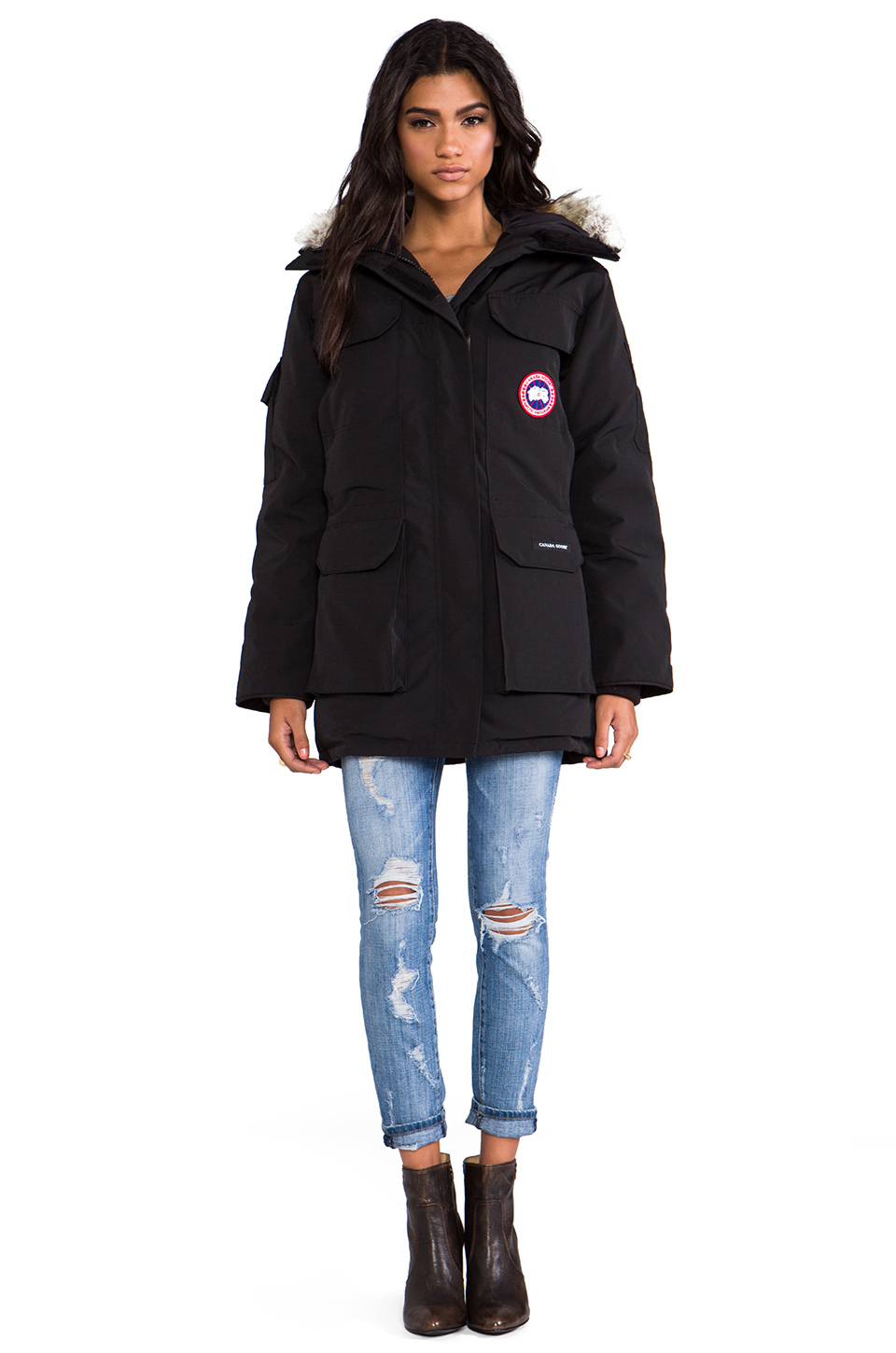 Lyst - Canada Goose Expedition Parka With Coyote Fur Trim in Black