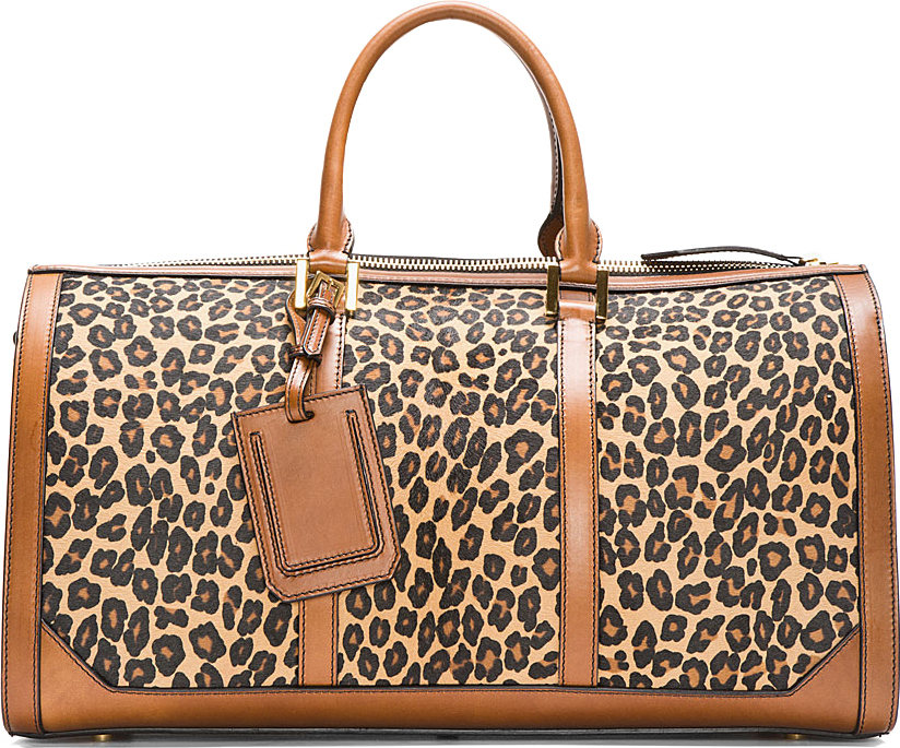 Lyst Burberry Prorsum Tan Leopard Print Calf Hair House Check Gallery