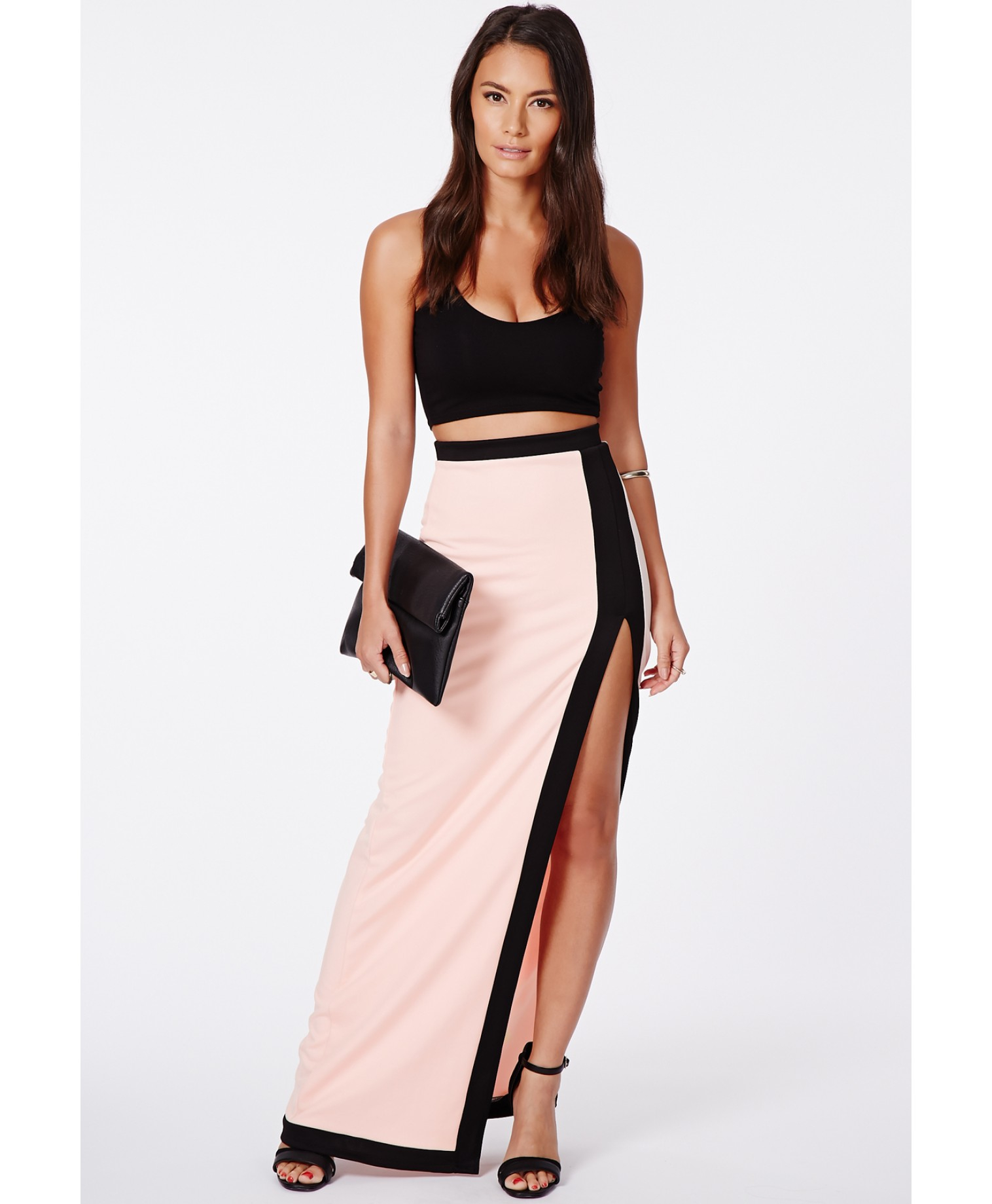 Waisted High maxi skirt with split pictures Waisted High maxi skirt with split pictures