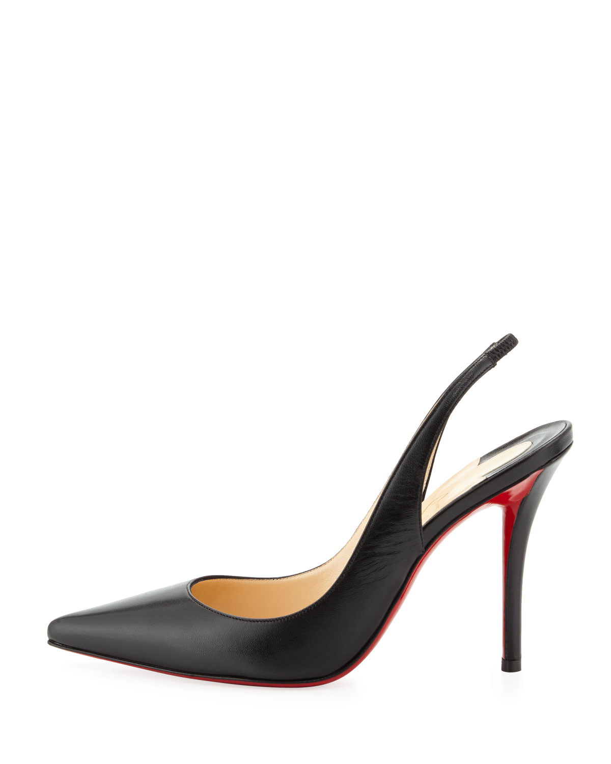 Lyst - Christian Louboutin Apostrophe Red-sole Slingback Pump in Black