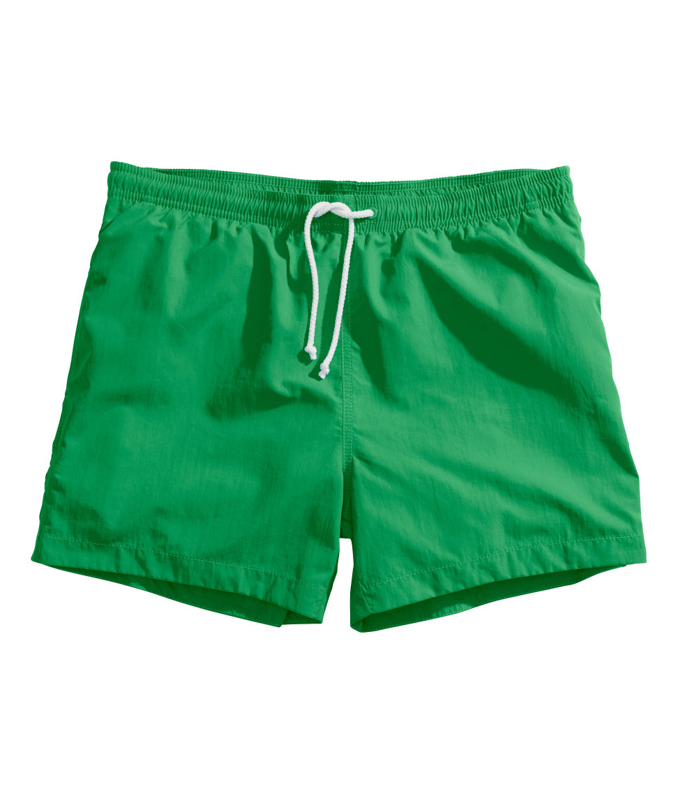 Lyst - H&M Swim Shorts in Green for Men
