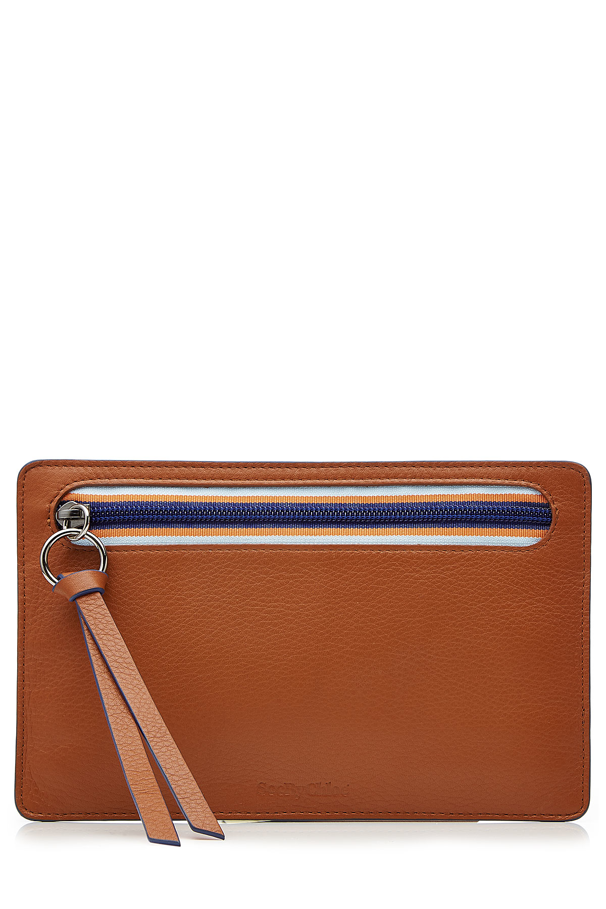 See by chlo See By Chlo Leather Pouch With Contrast Zip Trim ...