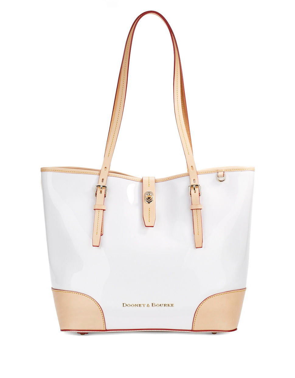 Lyst Dooney Bourke Patent Leather Dover Tote In White Gallery