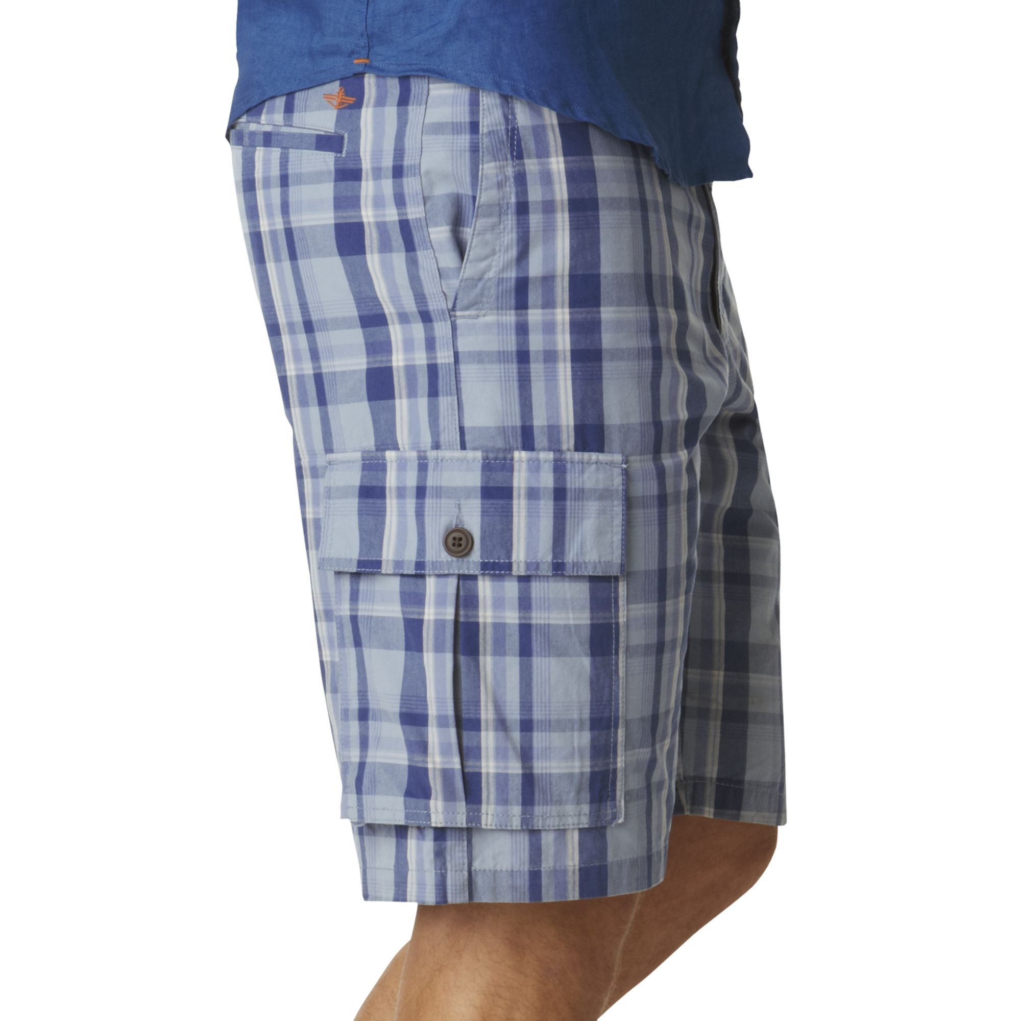 Dockers Perfect Nichols Plaid Cargo Shorts in Blue for Men - Lyst