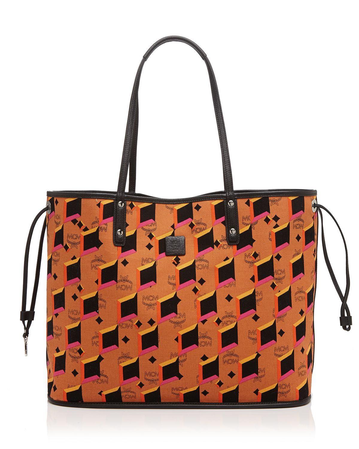 Mcm Shopper Project Visetos Reversible Large Tote In Black | Lyst