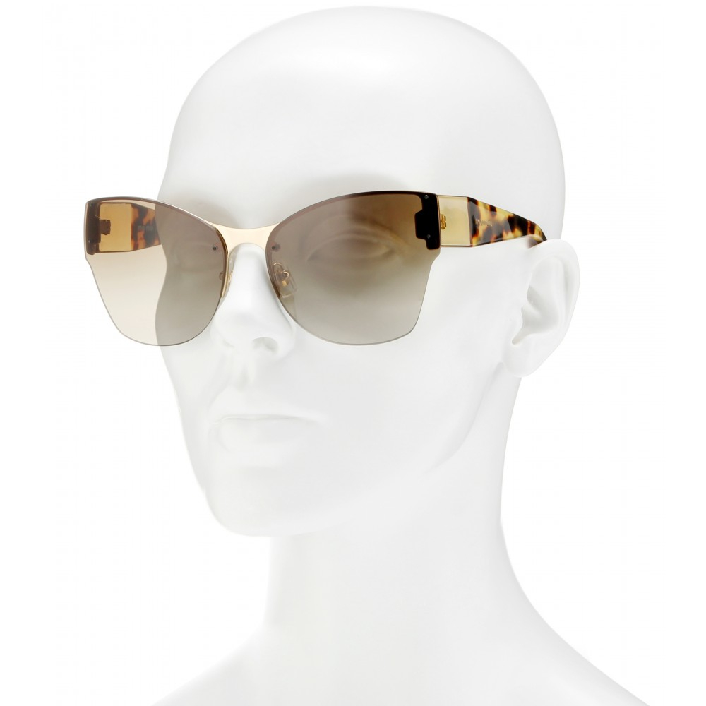 Lyst - Miu miu Tortoiseshell Angled Sunglasses in Black