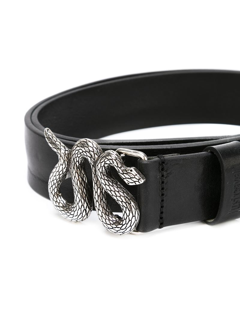 Lyst - Just Cavalli Snake Buckle Belt in Metallic for Men