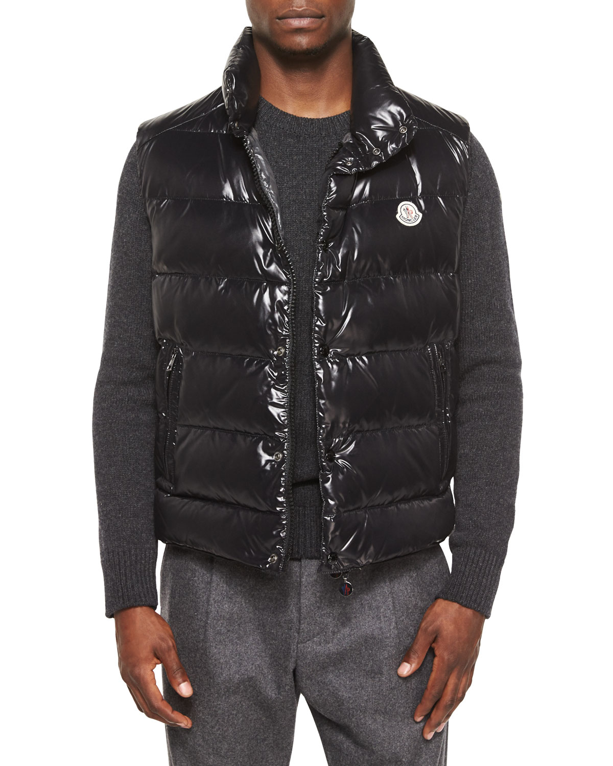 Moncler Tib Puffer Vest in Black for Men | Lyst
