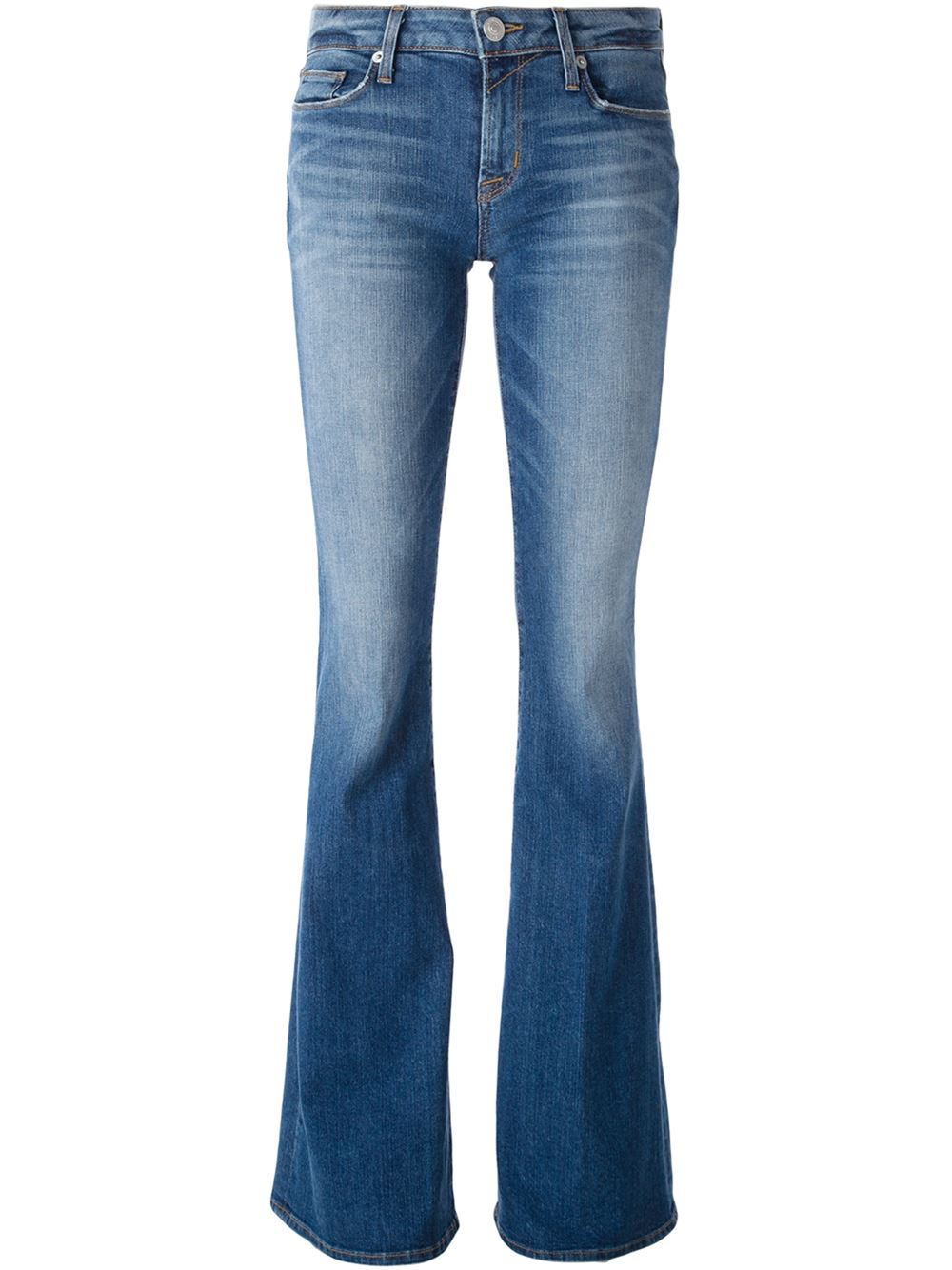 Hudson Stone Washed Flared Jeans in Blue | Lyst