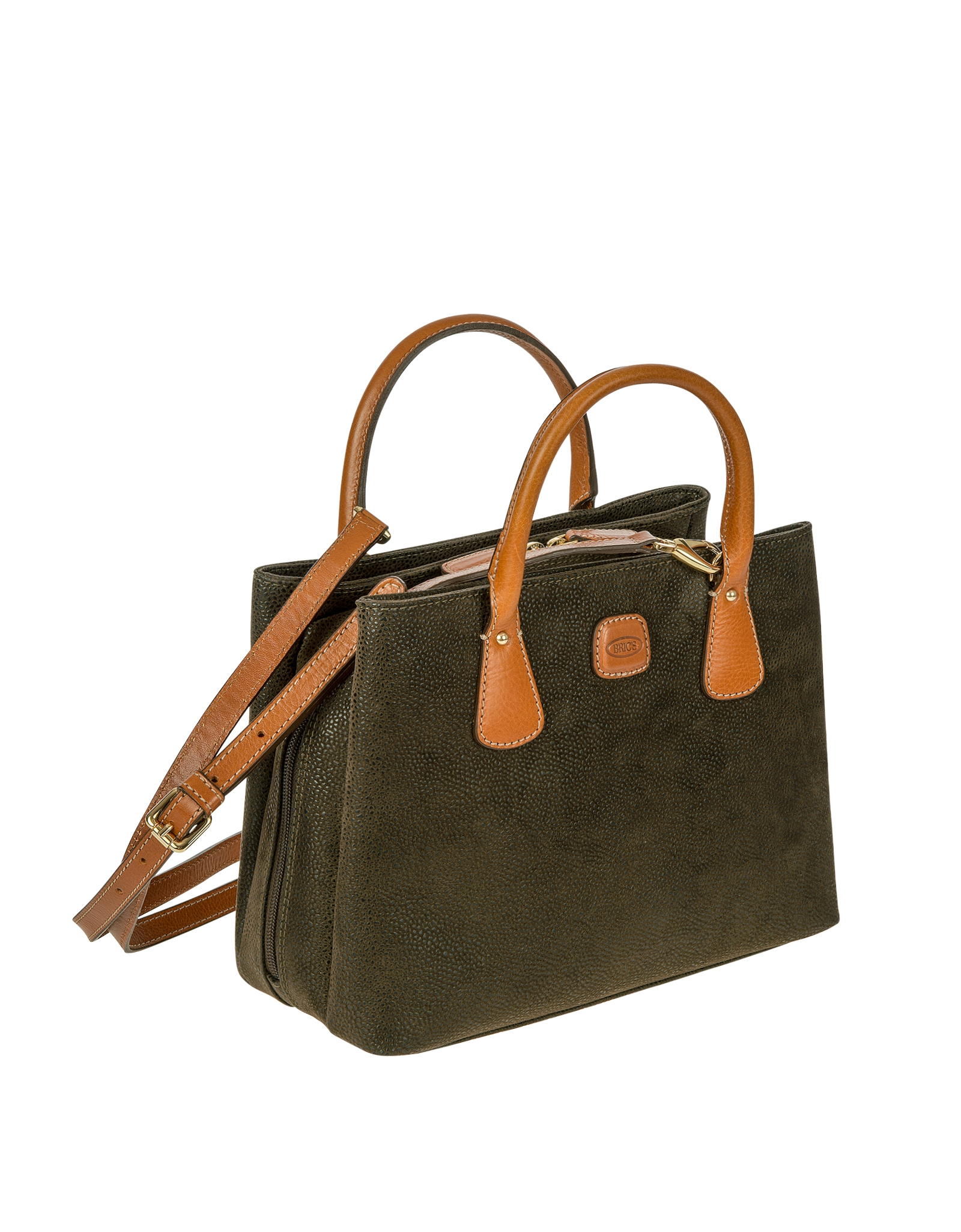 Bric S Life Olive Green Small Micro Suede Tote Bag In Lyst Gallery