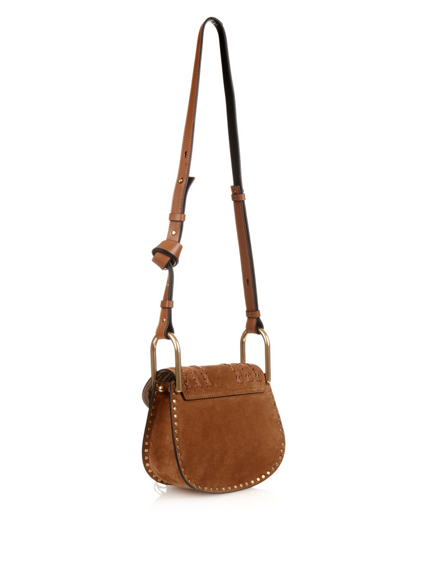 Lyst Chloé Hudson Mini Suede Cross Body Bag In Brown