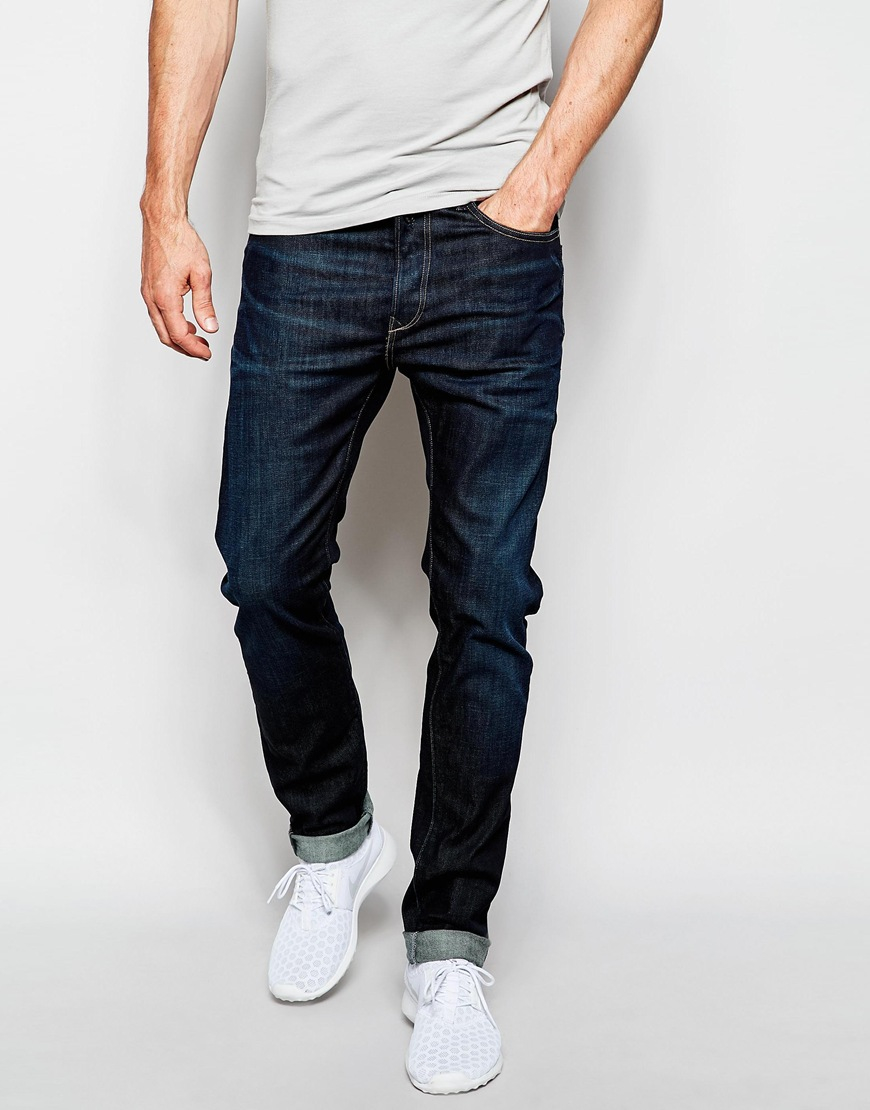 Replay Jeans 901 Limited Edition Regular Stretch Tapered Fit Dark Wash ...